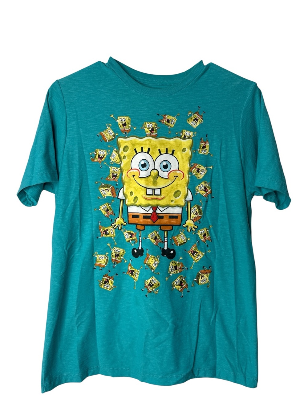 SPONGEBOB SQUAREPANTS NICKELODEON CARTOON T-SHIRT Boy’s XL Green Blue Kidcore